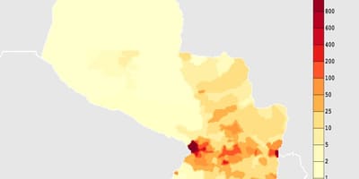 Карта Парагвај клима