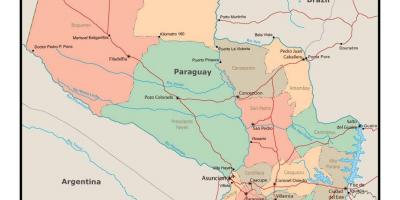 Карта Парагваја