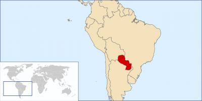 Парагвај локацију на мапи света