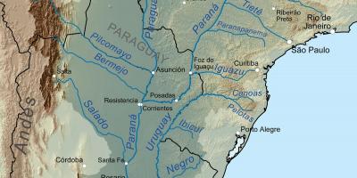 Карта реке Парагвај 