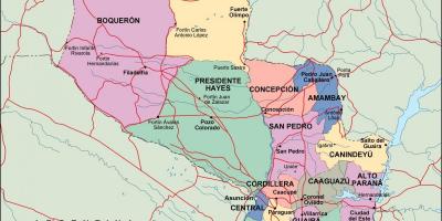 Мапа политичких Парагвај